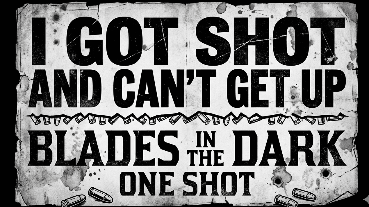 I got shot and can't get up Blades in The Dark One Shot
