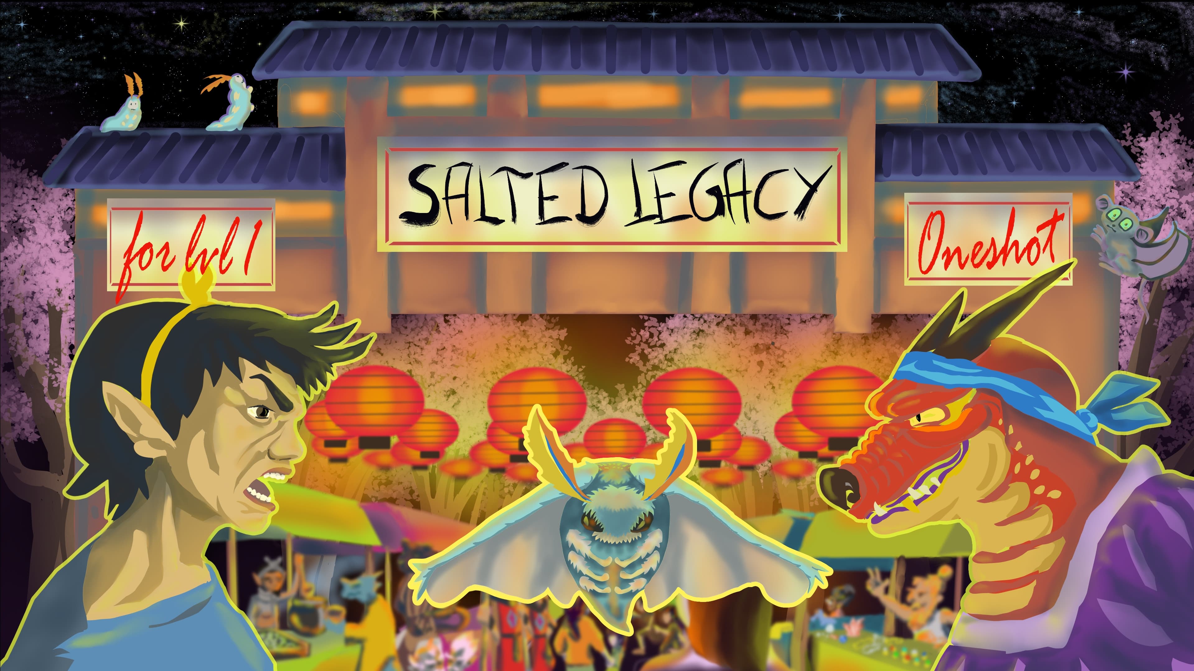 Salted Legacy🧂​ - a cozy lvl1 adventure at the nightmarket🎇​