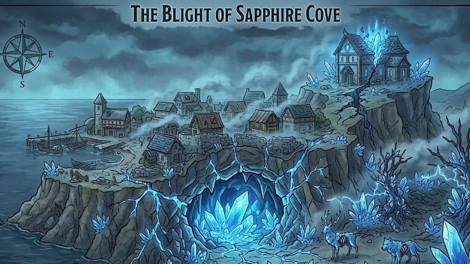 The Blight Of Sapphire Cove- Homebrew One Shot- Intro to D&D