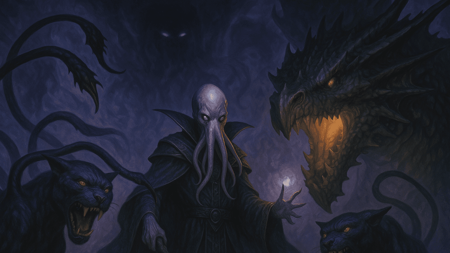 Displacer Beasts, Mind Flayers, Whatever That Is, and a Dragon?