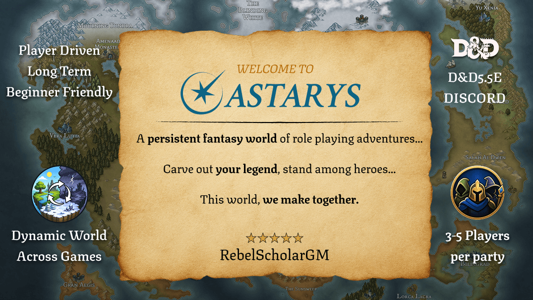 Your Story Shapes A Shared RPG World- ASTARYS (D&D5E)