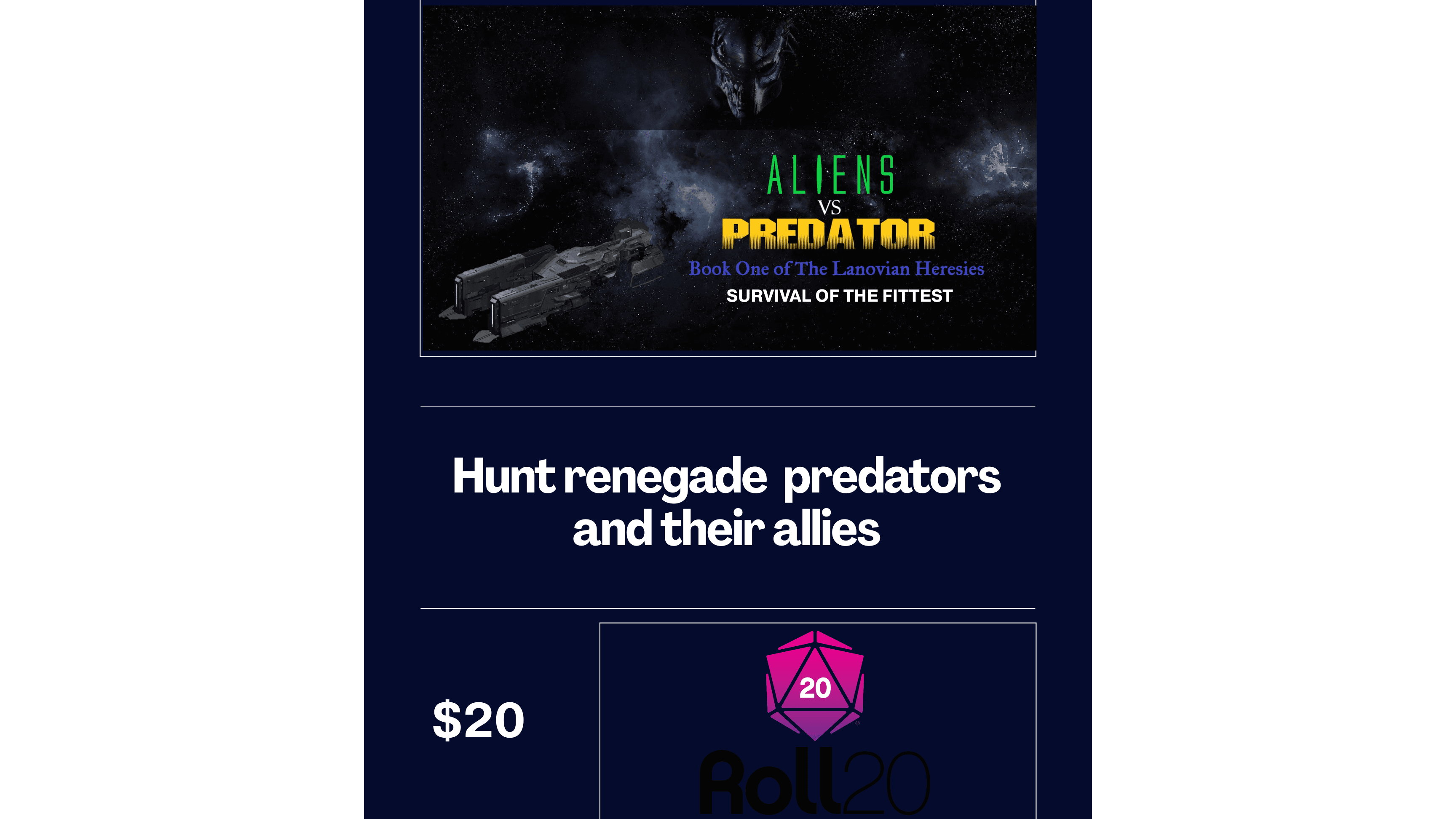 Survival of the Fittest: An Aliens vs Predator story