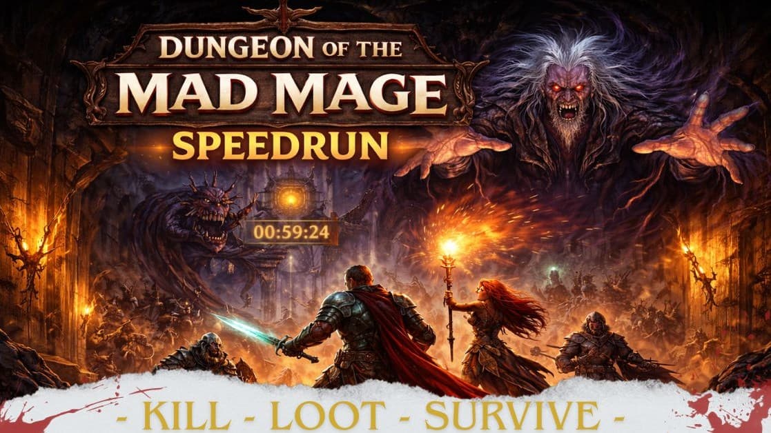 SPEEDRUN The Dungeon of the Mad Mage! Survive, 1 hour at a time.