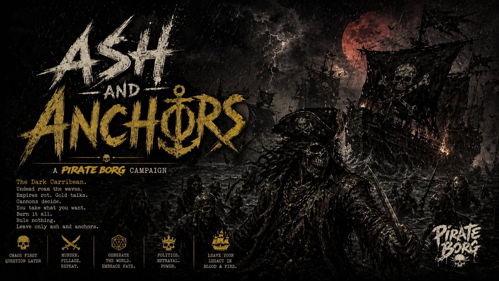 Ash and Anchors - Pirate Borg chaos in the Dark Caribbean