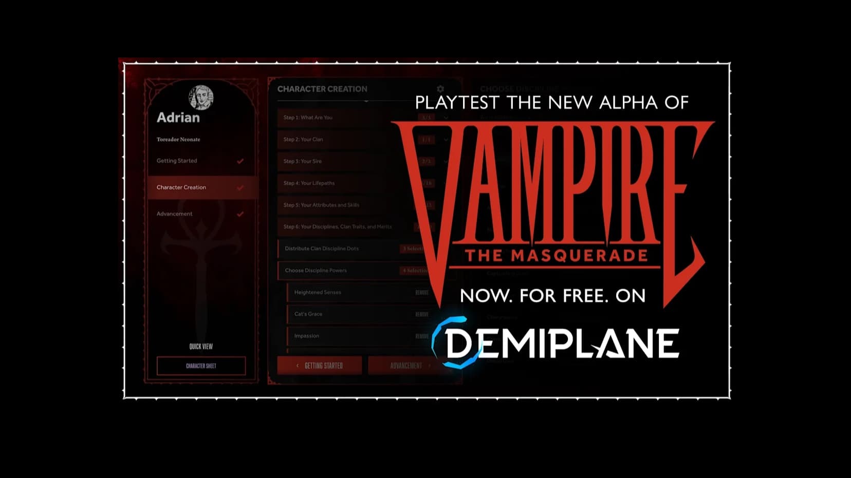 Vampire the masquerade:playtest