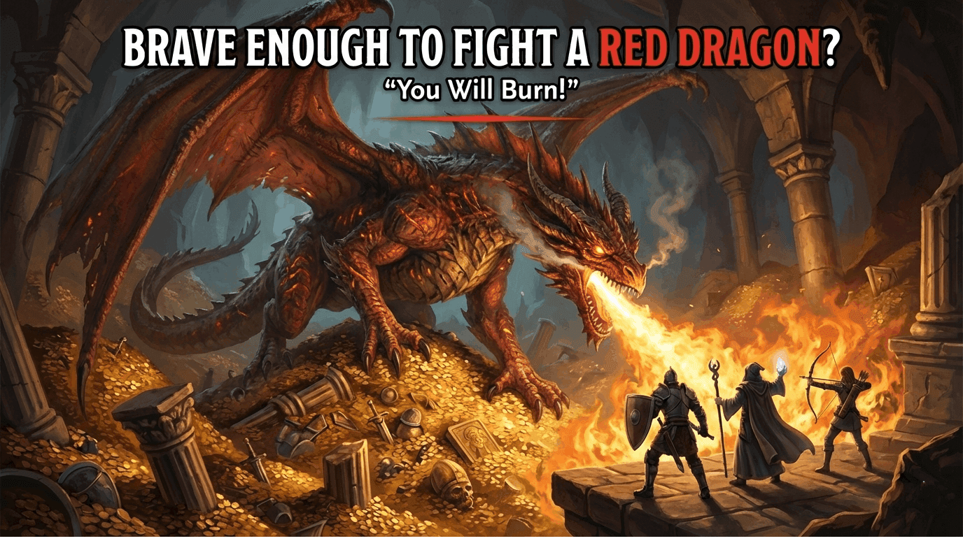 One-Shot to Defeat an Ancient/Adult Red Dragon🐲Level by party