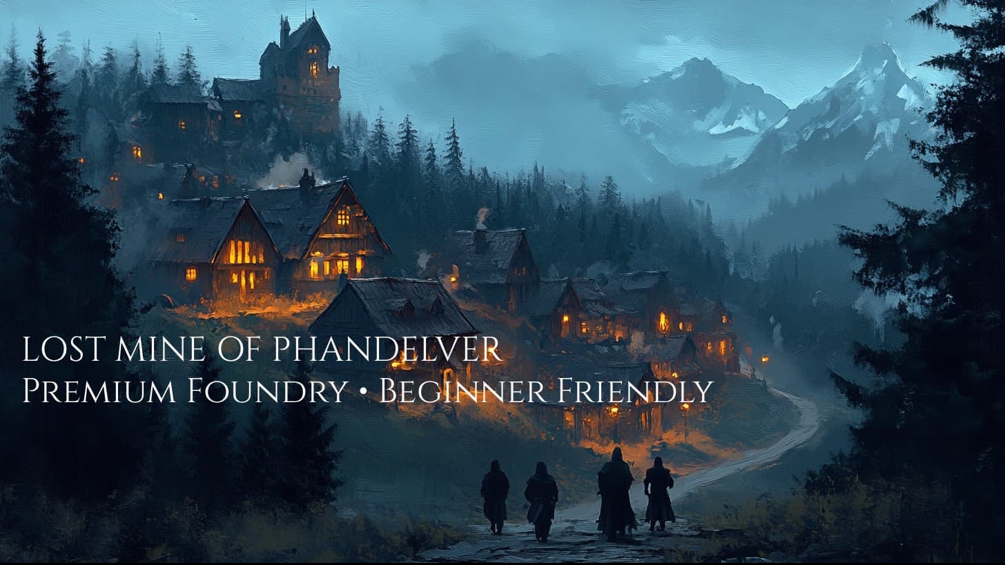 ✨ Lost Mine of Phandelver | Premium Foundry | Beginner Friendly