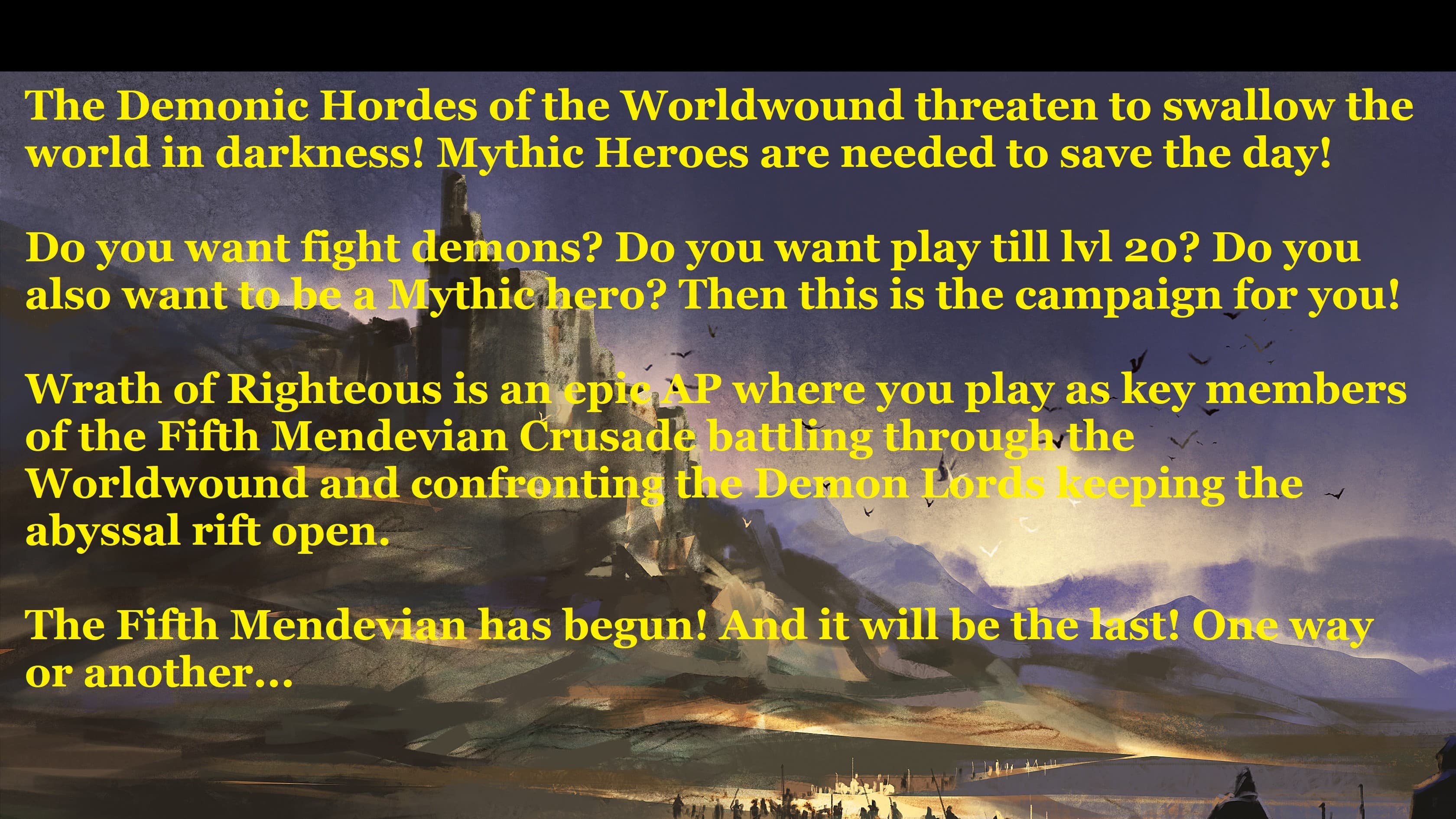 Wrath of the Righteous: Fight demons and close the Worldwound!