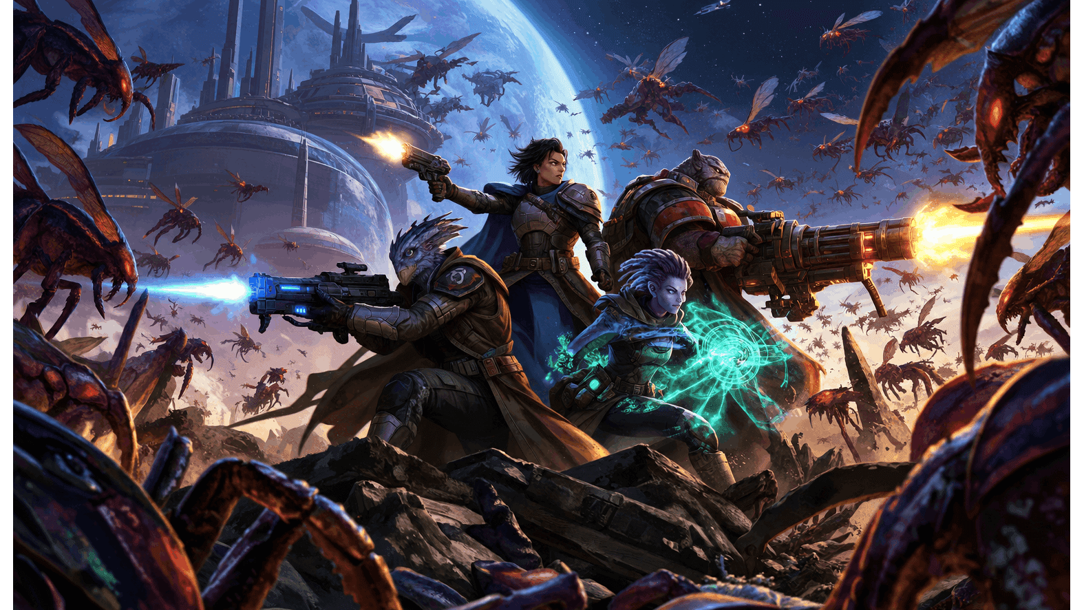 A hive hungry for worlds. One squad's desperate last stand.