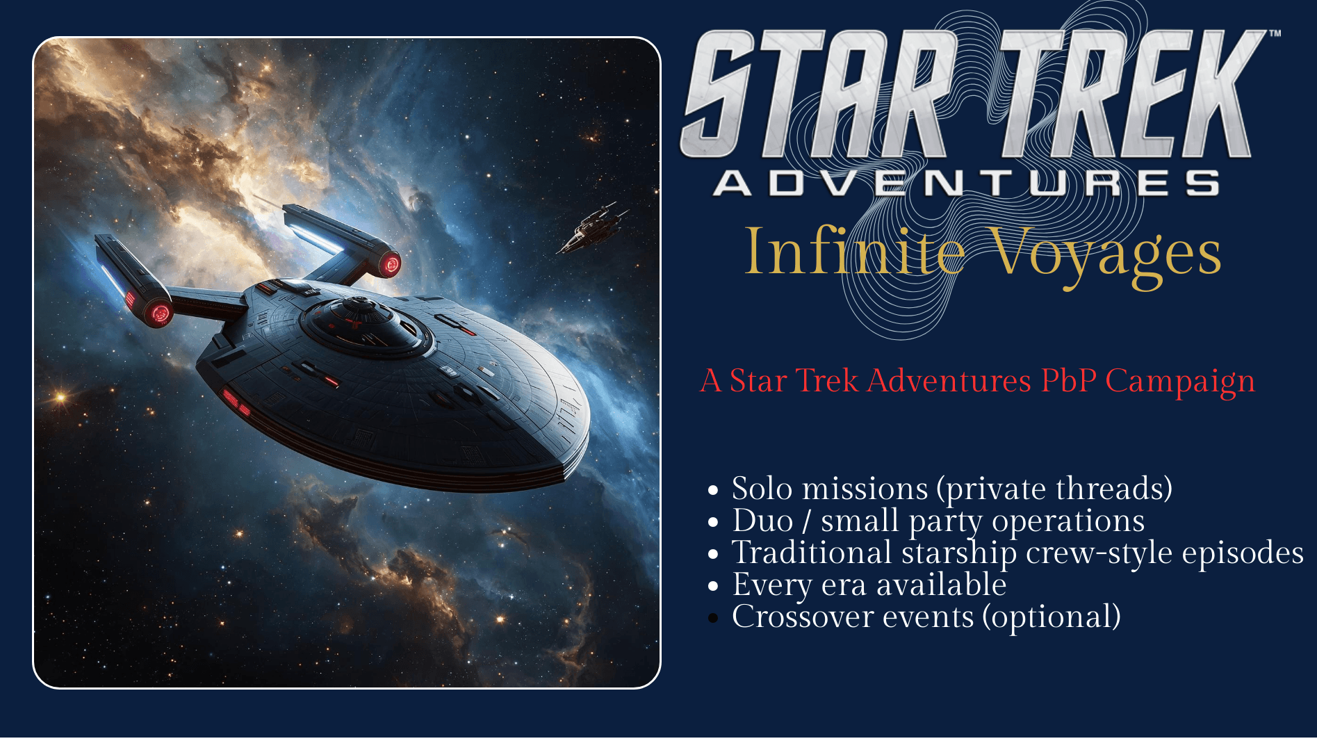 Star Trek: Infinite Voyages—A Star Trek Adventures PbP Campaign