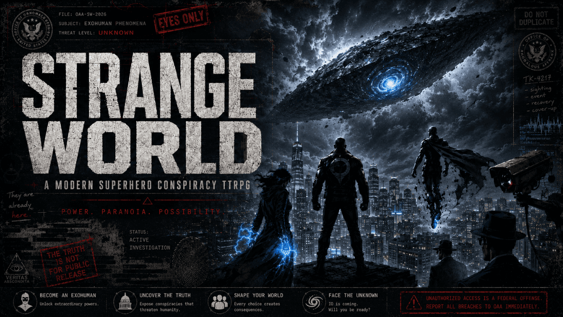 Modern Superhero Conspiracy RPG | Become an Exohuman