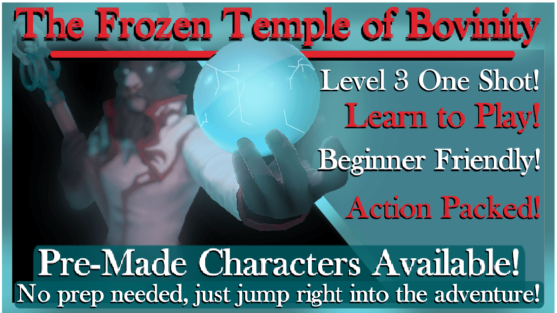 The Frozen Temple of Bovinity - Level 3 ‘Learn to Play’ One Shot