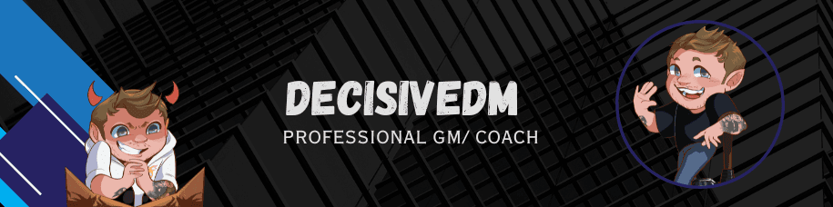 Aaron Coates @DecisiveDM banner