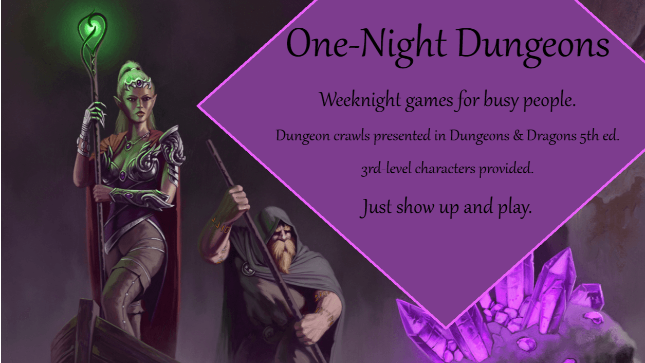 One-Night Dungeons | Weeknight One Shots for Busy People
