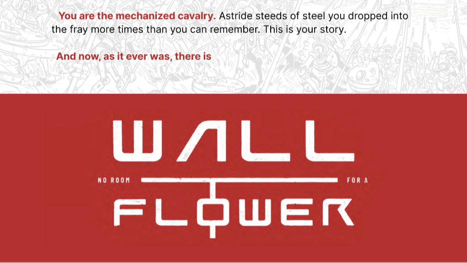 LANCER: NO ROOM FOR A WALLFLOWER || 18+ || NO AI || OPEN TO ALL