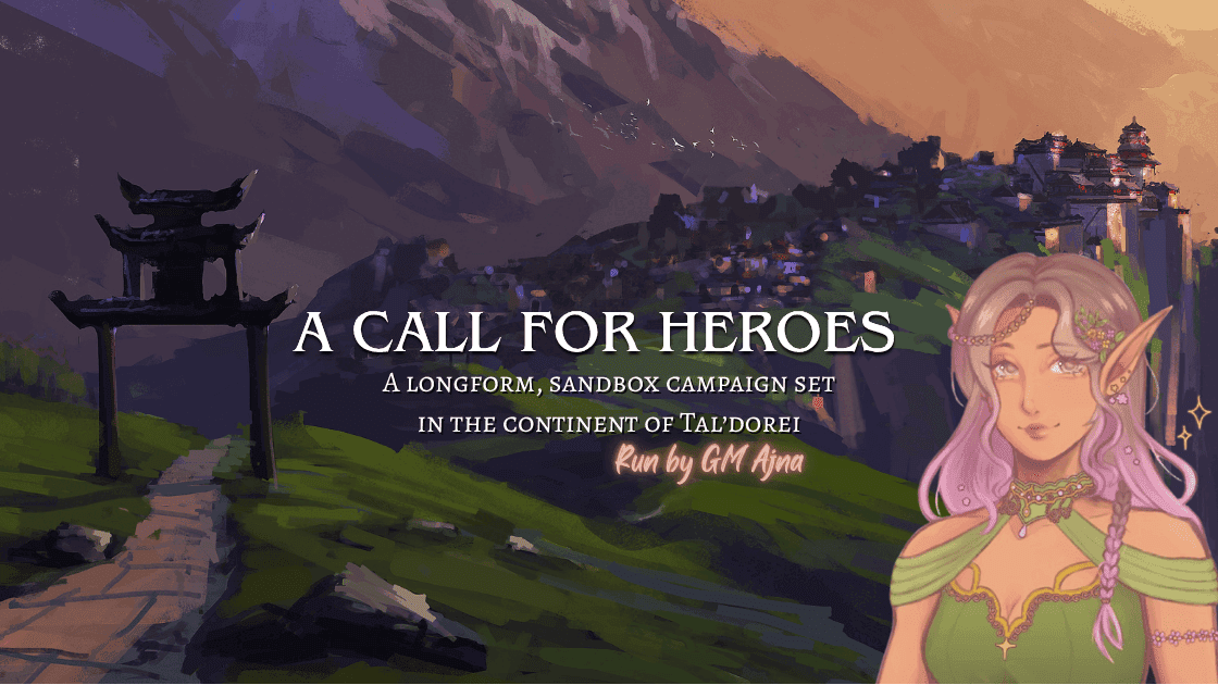 ⚔️𝘈 𝘊𝘈𝘓𝘓 𝘍𝘖𝘙 𝘏𝘌𝘙𝘖𝘌𝘚.ᐟ ⚔️— Tal'dorei REBORN! 𓂃🪶