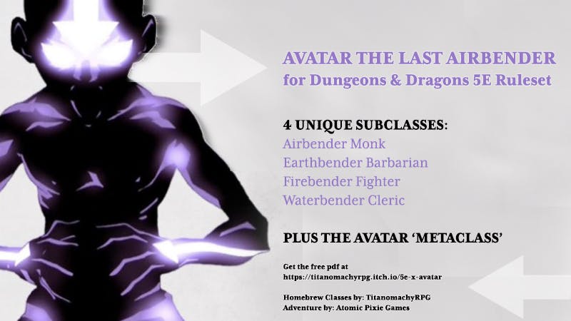 Dungeons and Dragons Ruleset | Avatar the Last Airbender Adventure | Epic Level Characters FREE