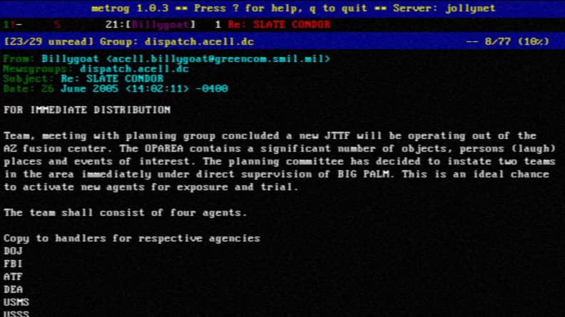 A Night in the OPAREA - Delta Green's Operation SLATE CONDOR