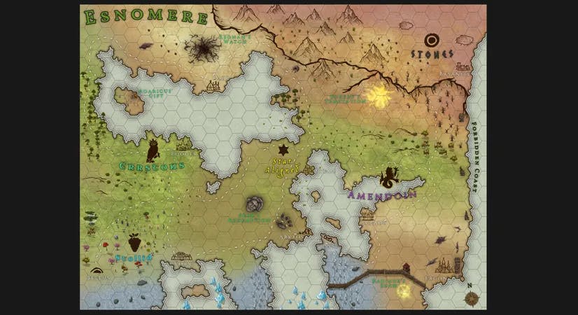 Dungeons and Dragons 5E: Esnomere, a Fractured Land of Factions and Sleeping Gods. Homebrew Campaign