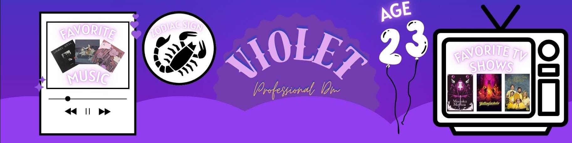 Violet banner