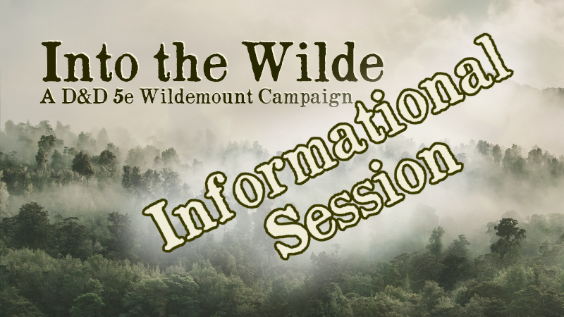 Seeking Players - an informational session for players interested in a 5e Wildemount Campaign