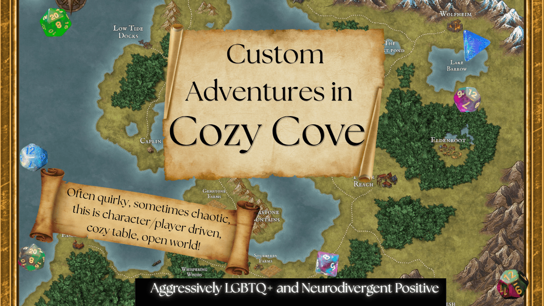 Character Driven, Collaborative mini-adventures in Cozy Cove!
