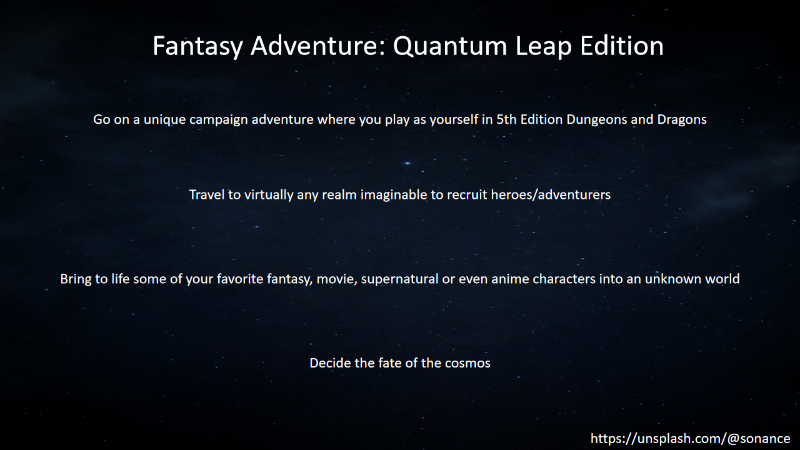 Fantasy Adventure (5E): Quantum Leap Edition